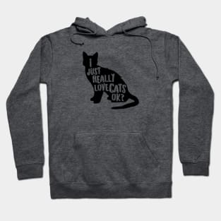 I just really like cats ok? Cute cat lover gift for all who love cats & kittens Hoodie